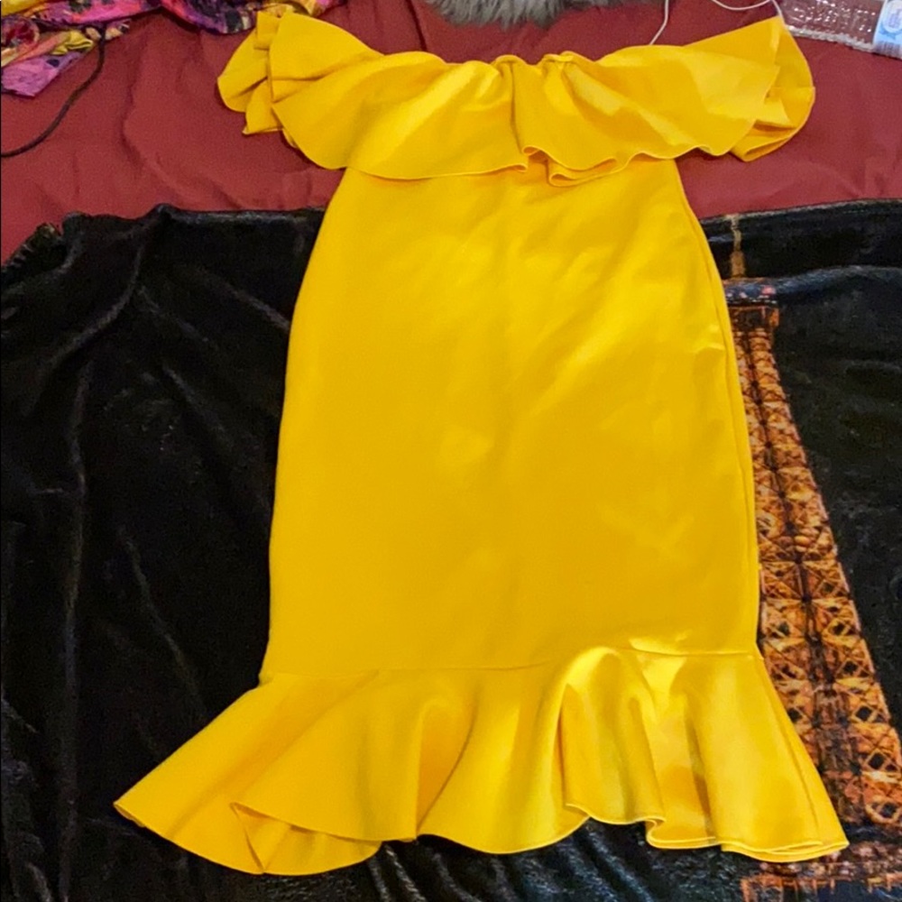 Off the shoulder gown